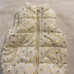 Old Navy Cream/ Gold Polka Dot Vest
